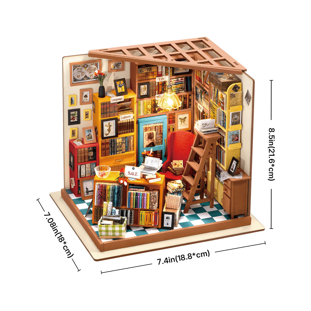 Sam's Study Library Miniature House Kit official product view 6