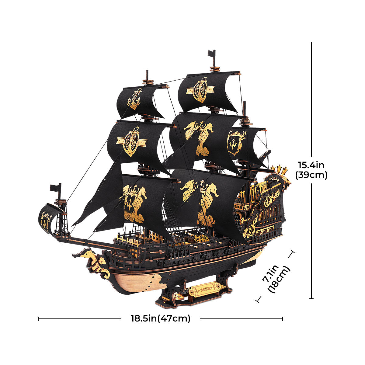 ROKR The Seahorse Barque Model Kit official product view 6