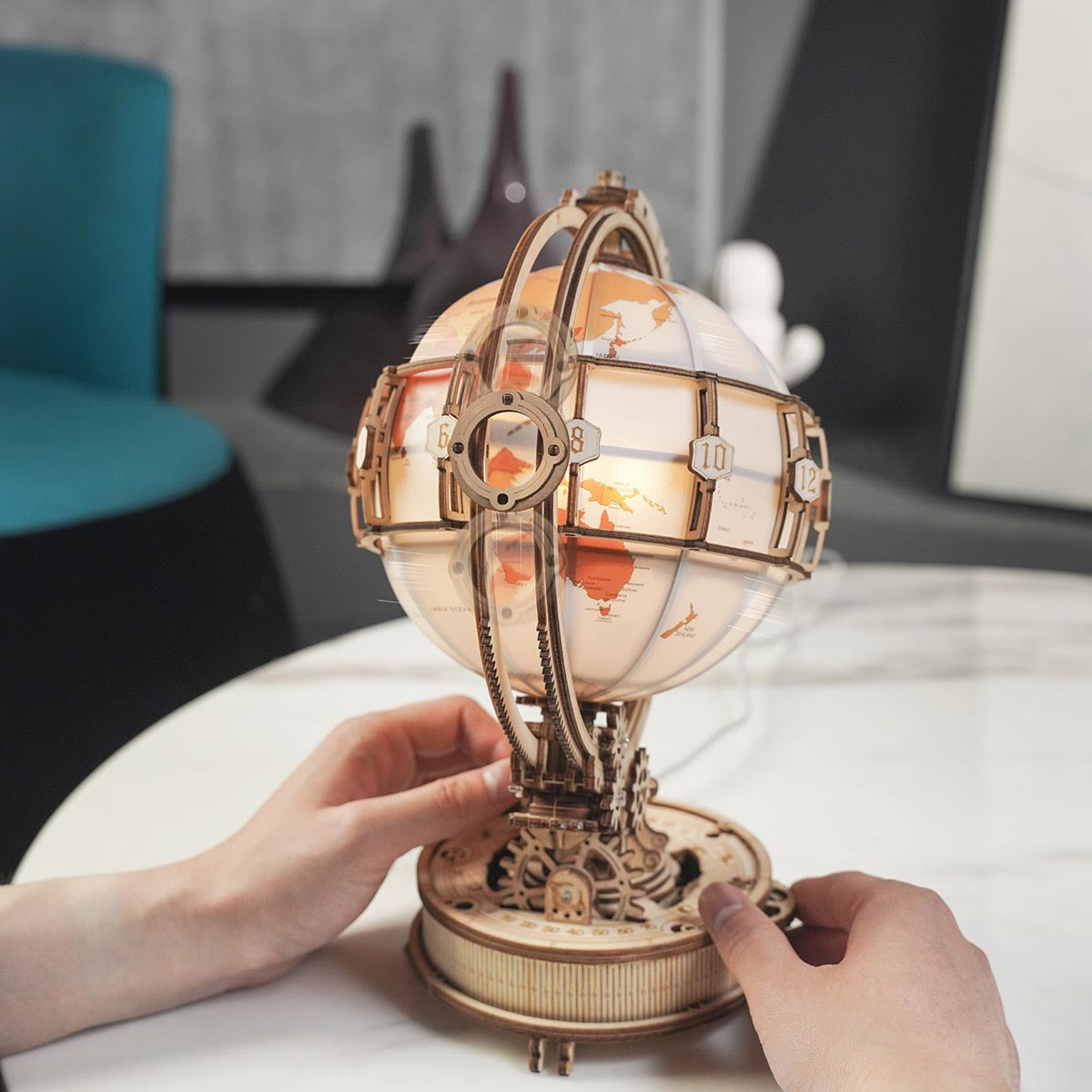 ROKR ST003 Luminous Globe Model Kit official product view 3