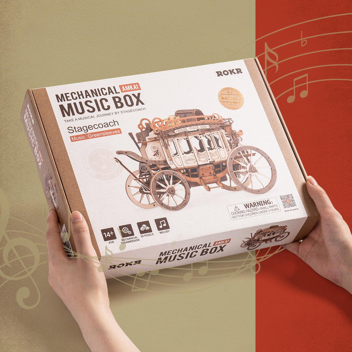 ROKR Stagecoach Model Kit official product view 6