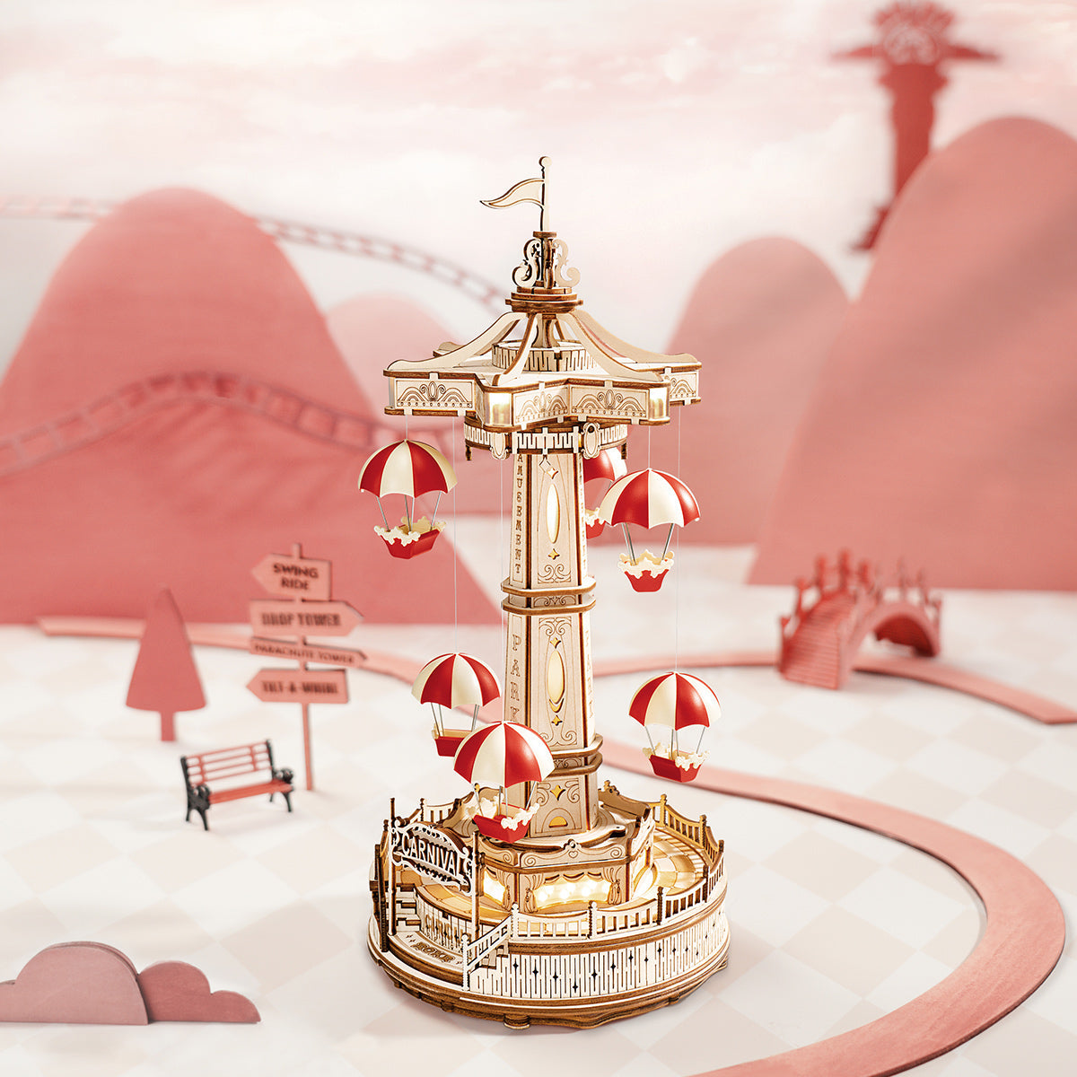 ROKR Parachute Tower Model Kit official product view 3