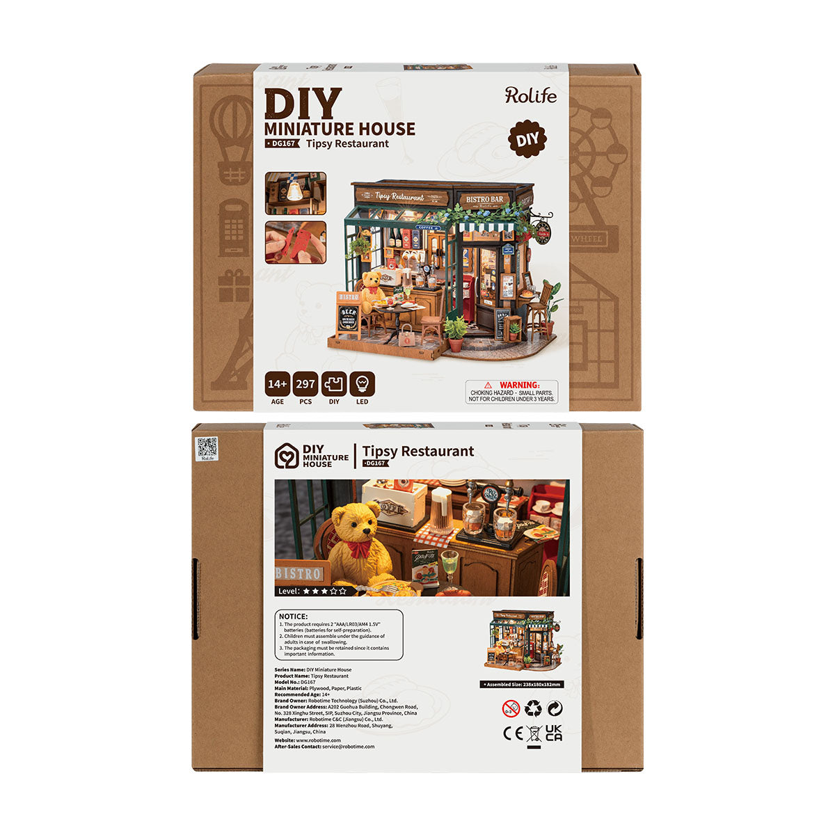 Tipsy Restaurant Miniature House Kit official product view 6