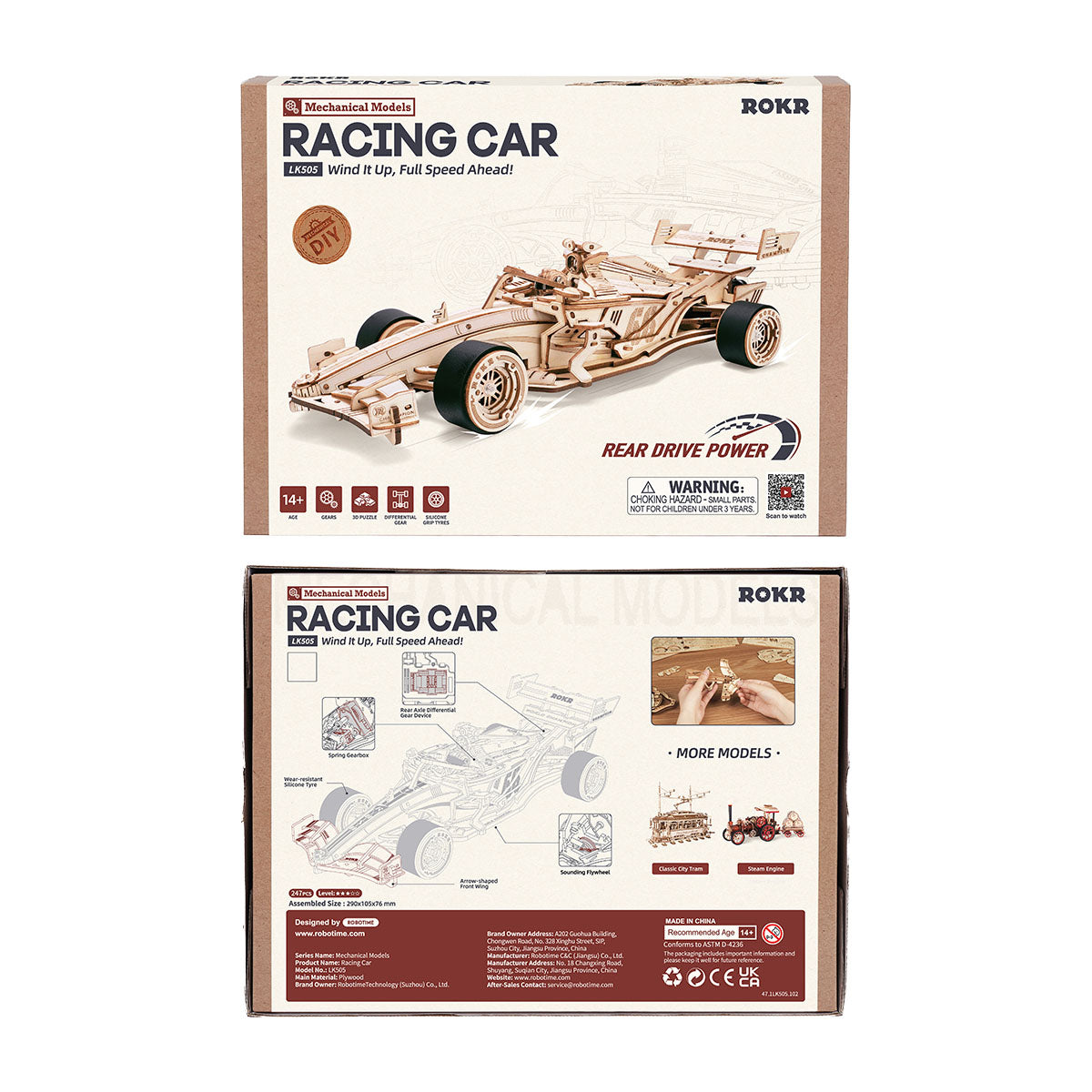 ROKR Racing Car Model Kit official product view 6