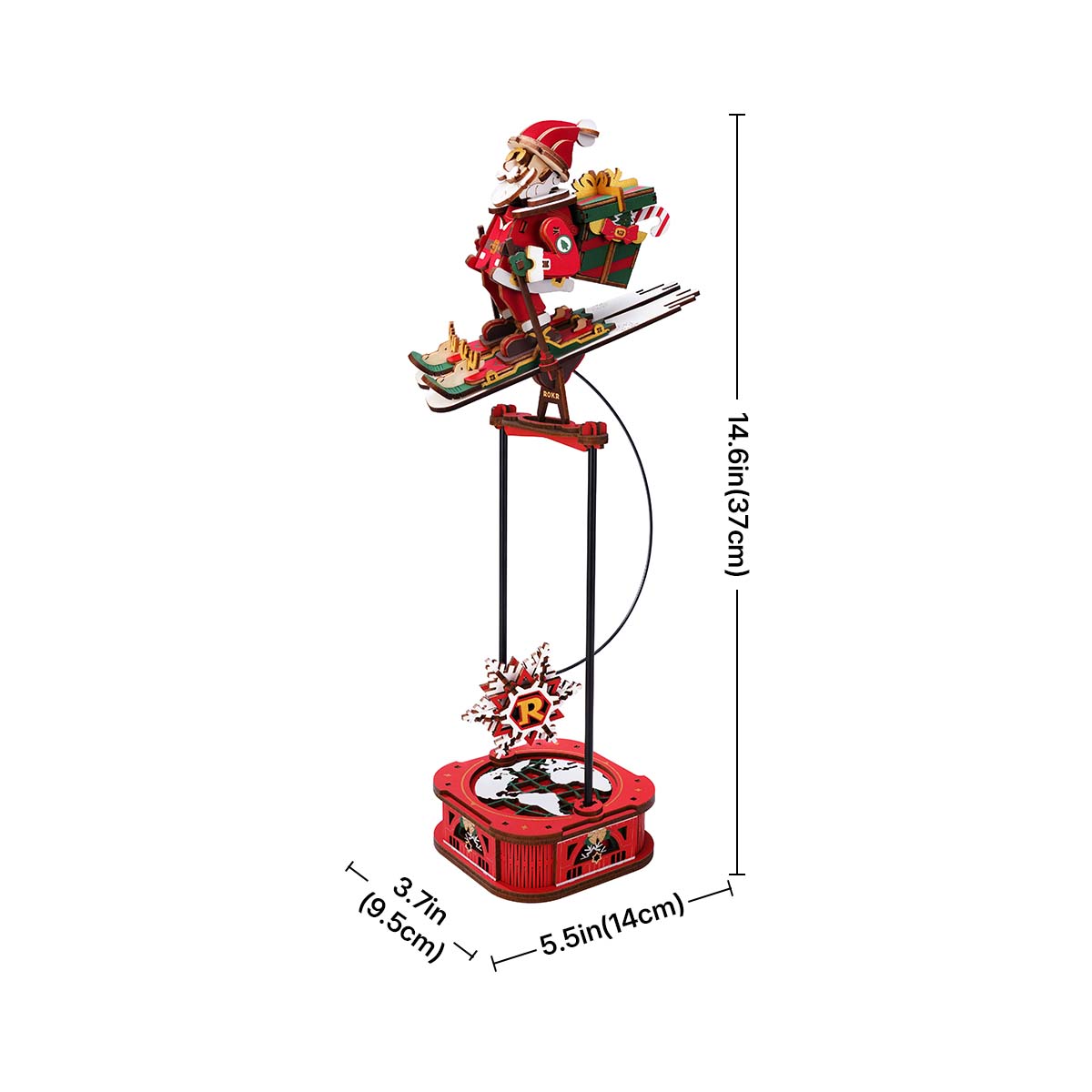 ROKR Santa on Skis Balance Toy Kit official detail view 8