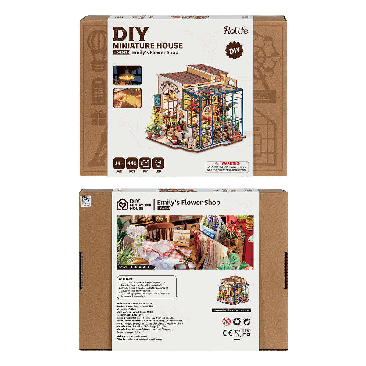 Emily's Flower Shop Miniature House Kit official detail view 9
