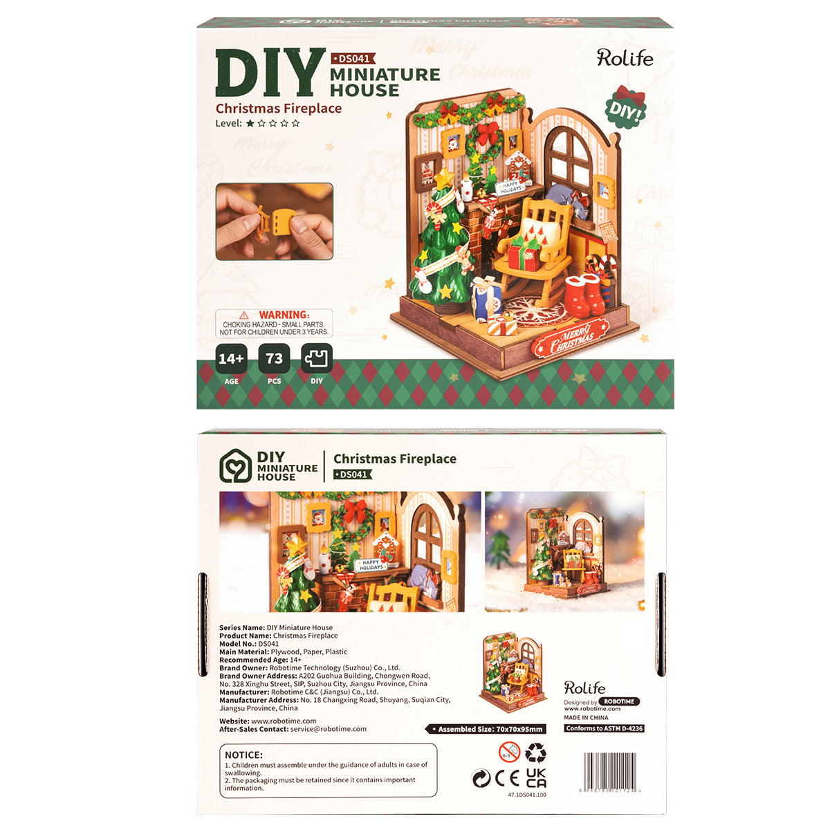 Christmas Fireplace Miniature Kit official product view 5