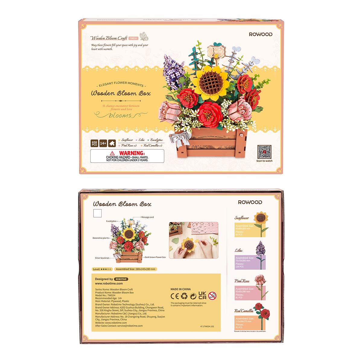 Rowood Wooden Bloom Box Kit official detail view 8