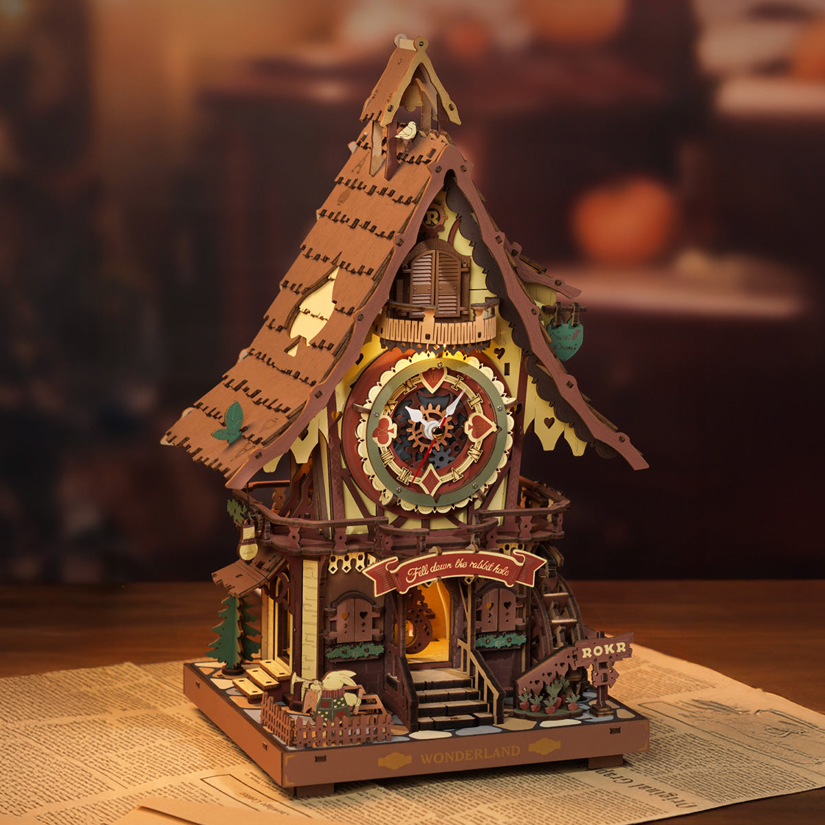 ROKR Cuckoo Clock Model Kit official product view 3