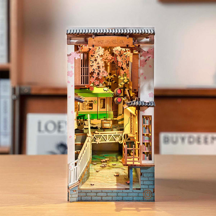 Rolife Stories in Books Book Nook Set (4 Kits) completed product view