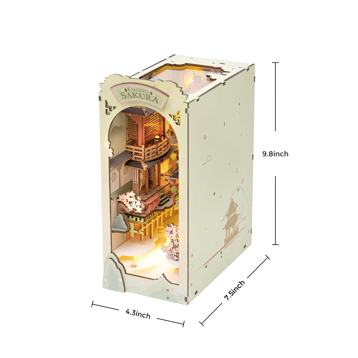 Falling Sakura Book Nook Kit official detail view 6