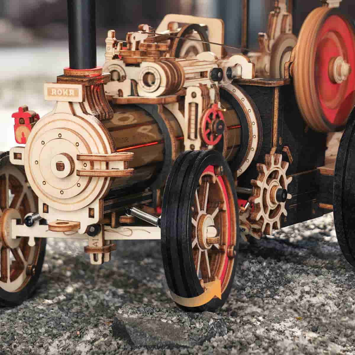 ROKR Steam Engine Mechanical Model Kit official product view 6