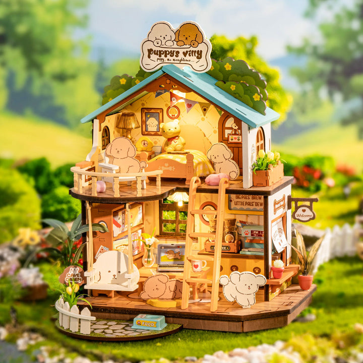 Puppy's Cozy Villa Miniature Kit completed product view