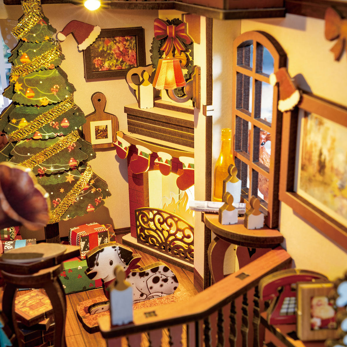 Christmas House Book Nook Kit official detail view 4