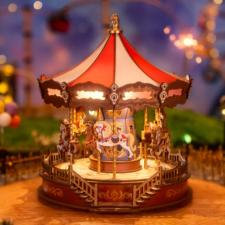 ROKR Classic Carousel Model Kit completed product view