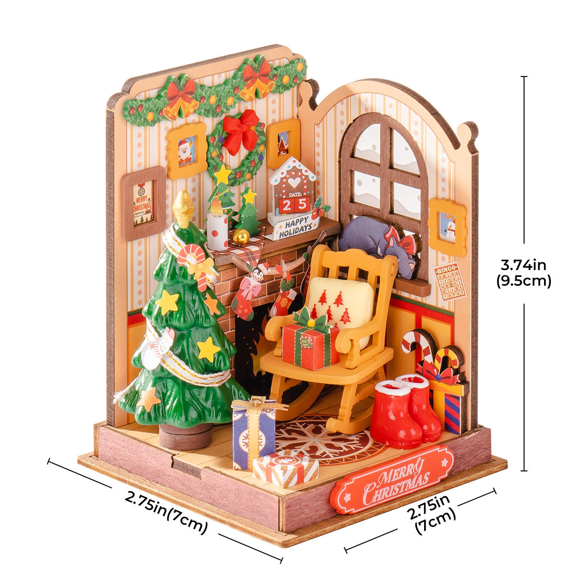 Christmas Fireplace Miniature Kit official product view 6