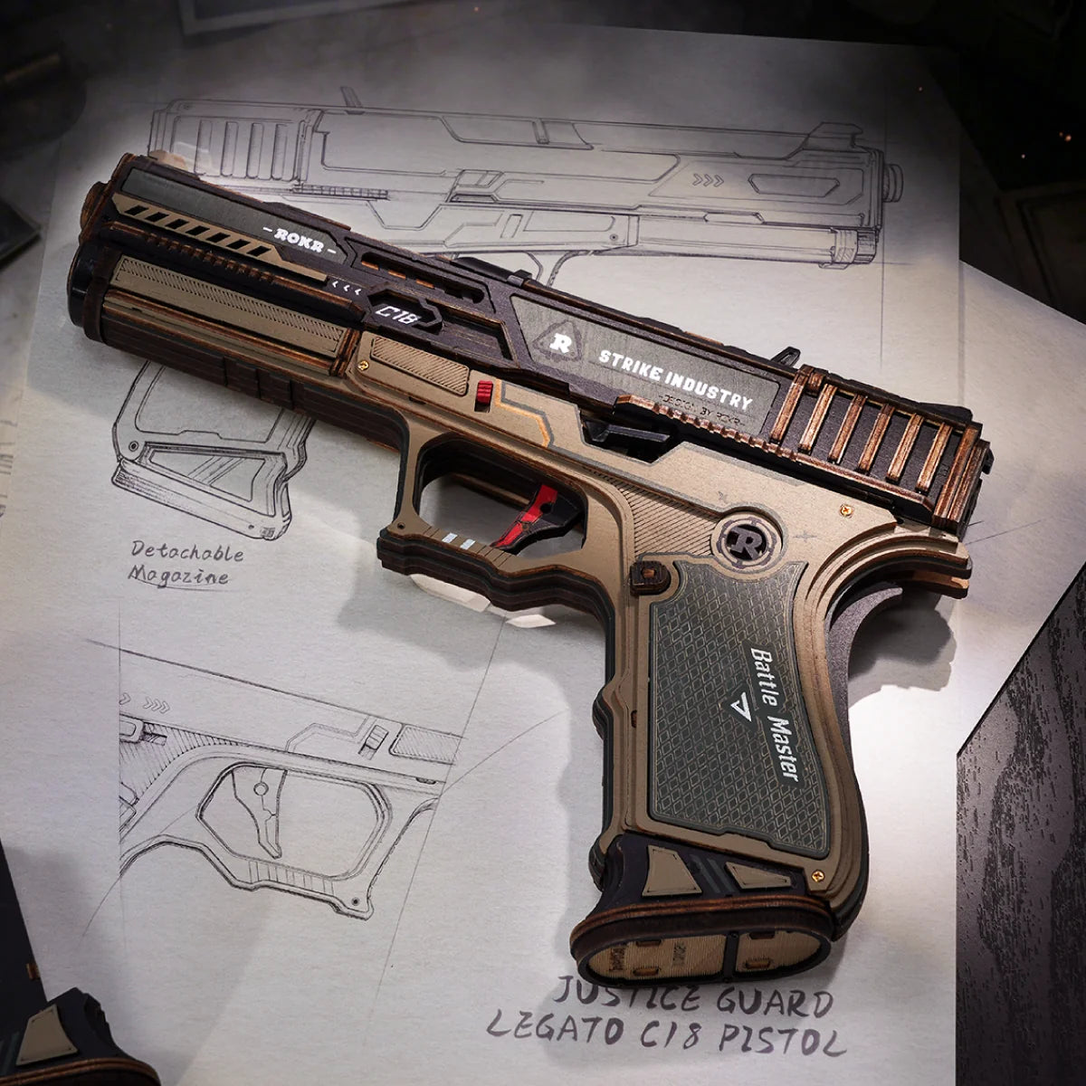 ROKR Legato C18 Pistol Mechanical Model Kit