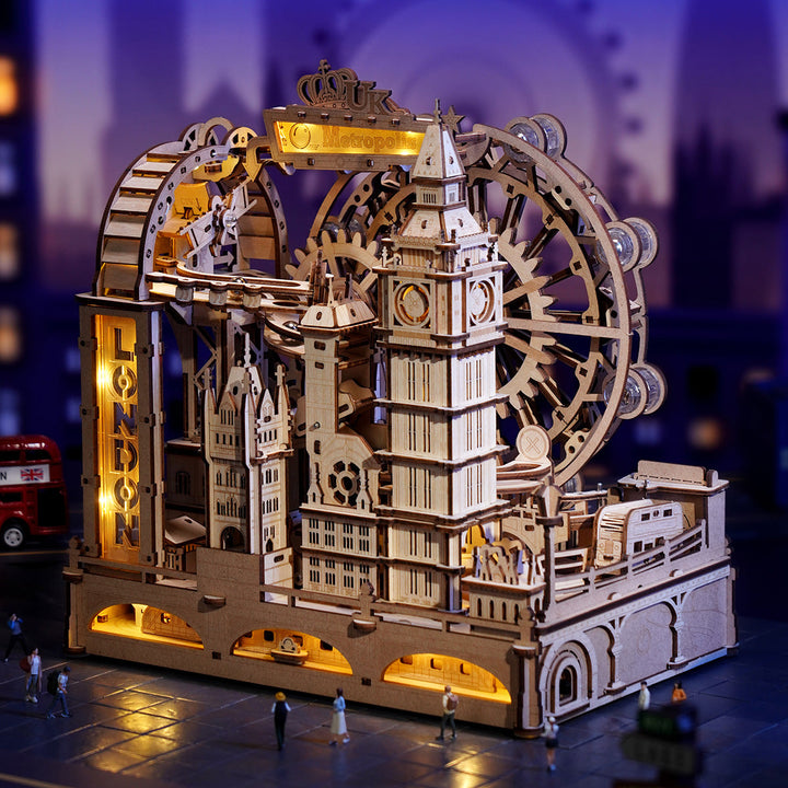ROKR Marble Travel London Marble Run Kit official detail view 2