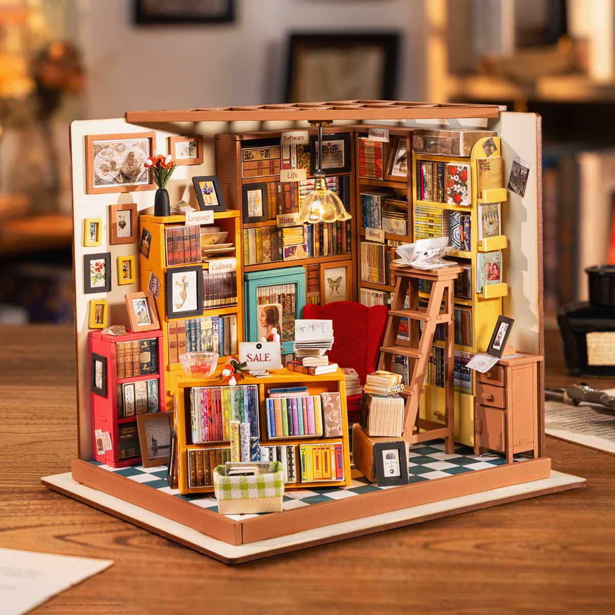 Sam's Study Library Miniature House Kit official product view 3