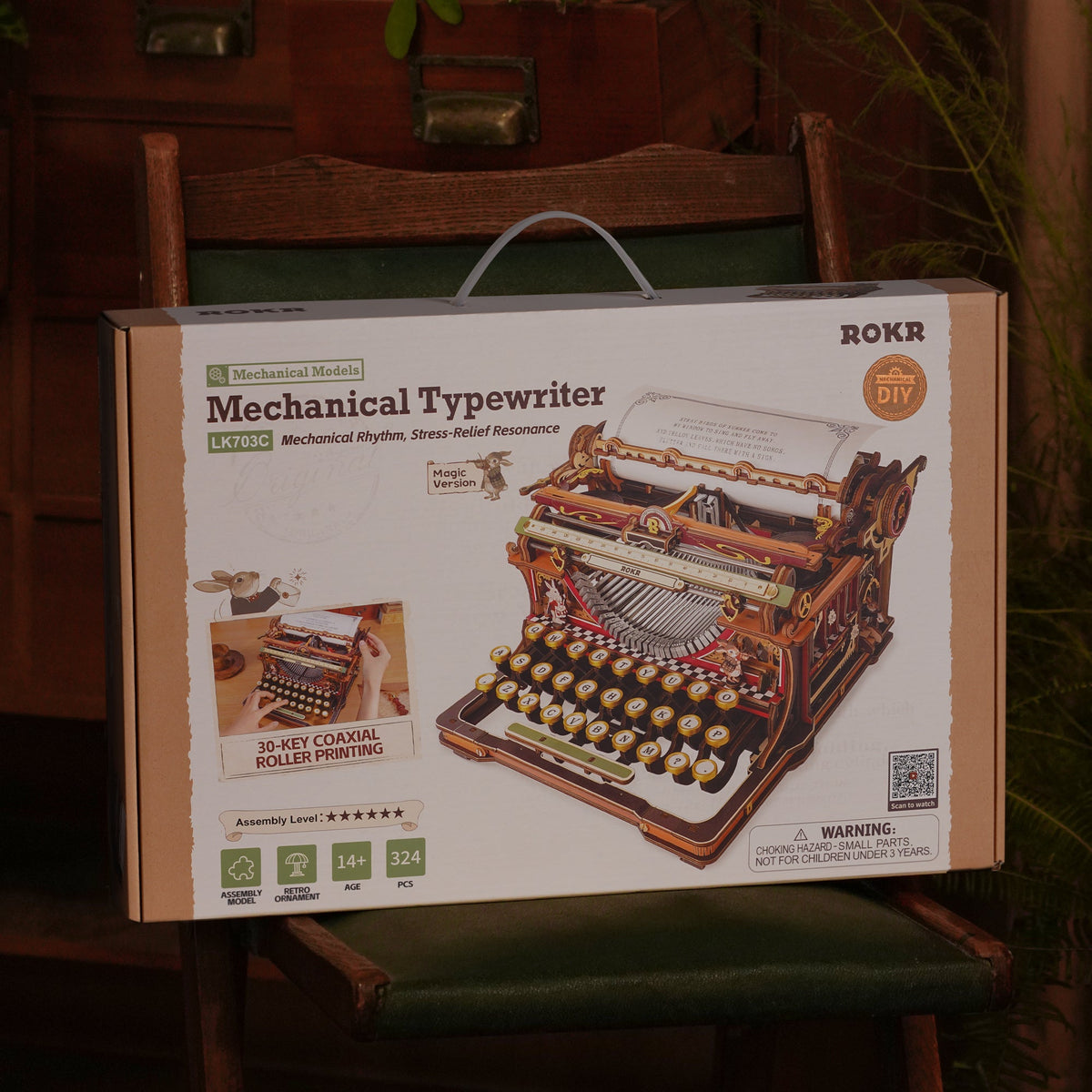ROKR Magic Mechanical Typewriter Kit official detail view 10
