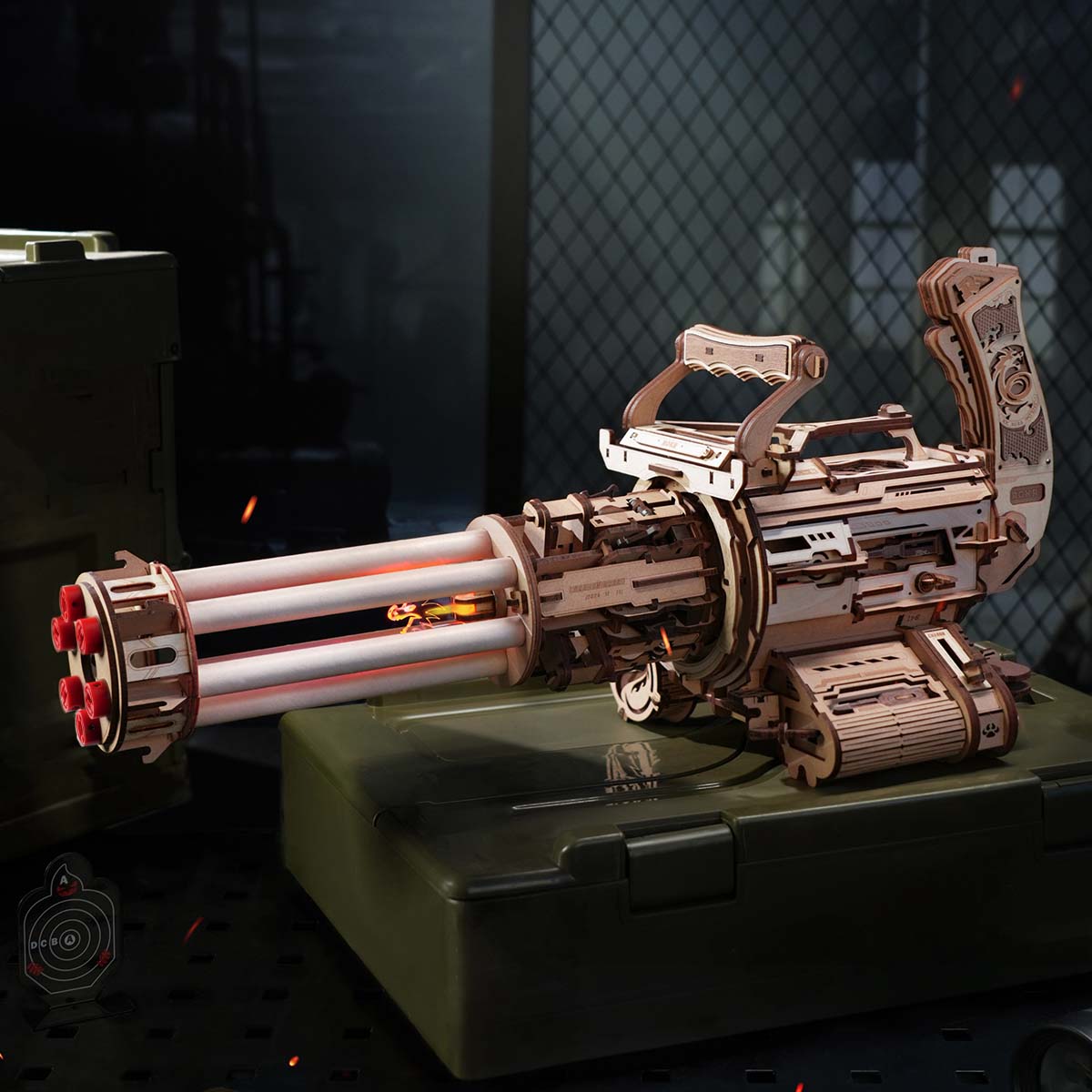 ROKR Rotating-Barrel Wooden Model Kit official product view 3