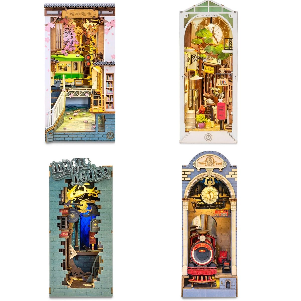 Rolife Stories in Books Book Nook Set (4 Kits) official product view 2