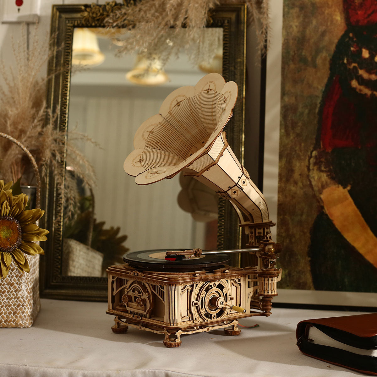 ROKR Classic Gramophone Hand-Crank Kit completed product view