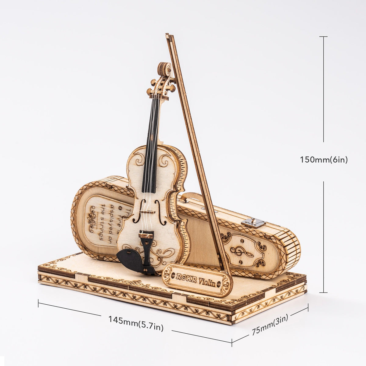 ROKR Violin Model Kit official product view 6