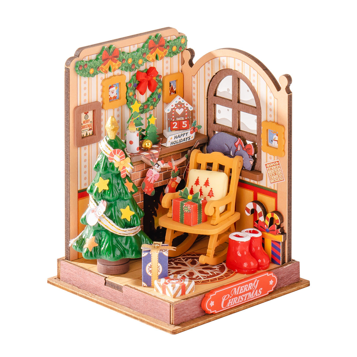 Christmas Fireplace Miniature Kit official product view 2