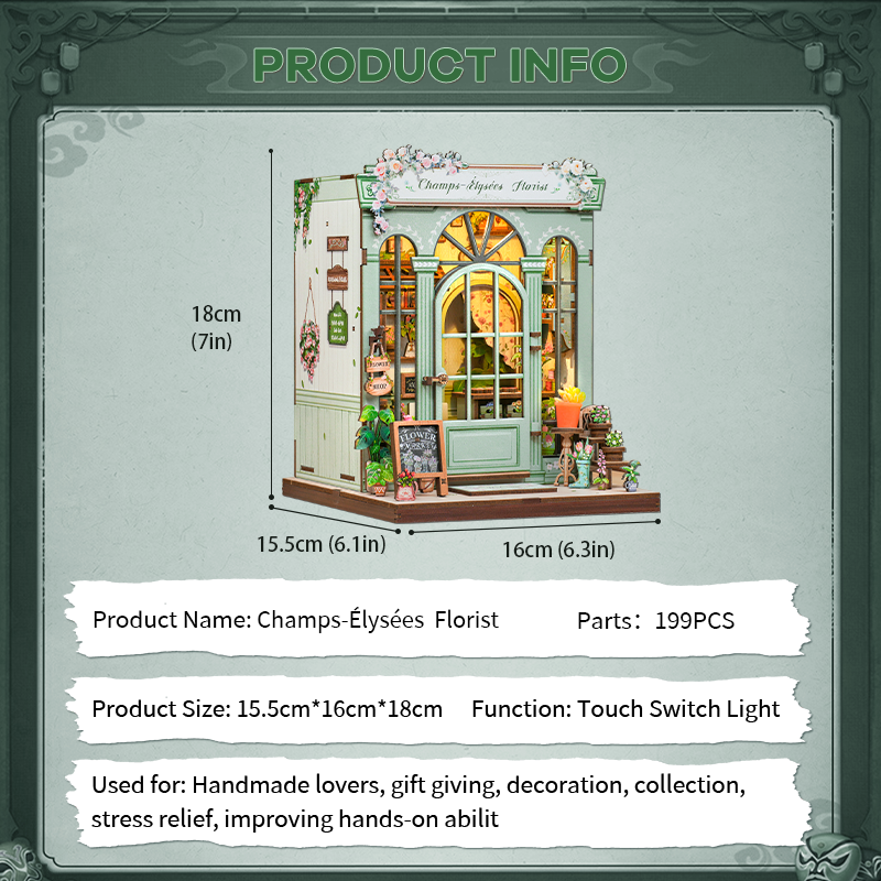 Champs-Élysées Florist Book Nook Kit official product view 15