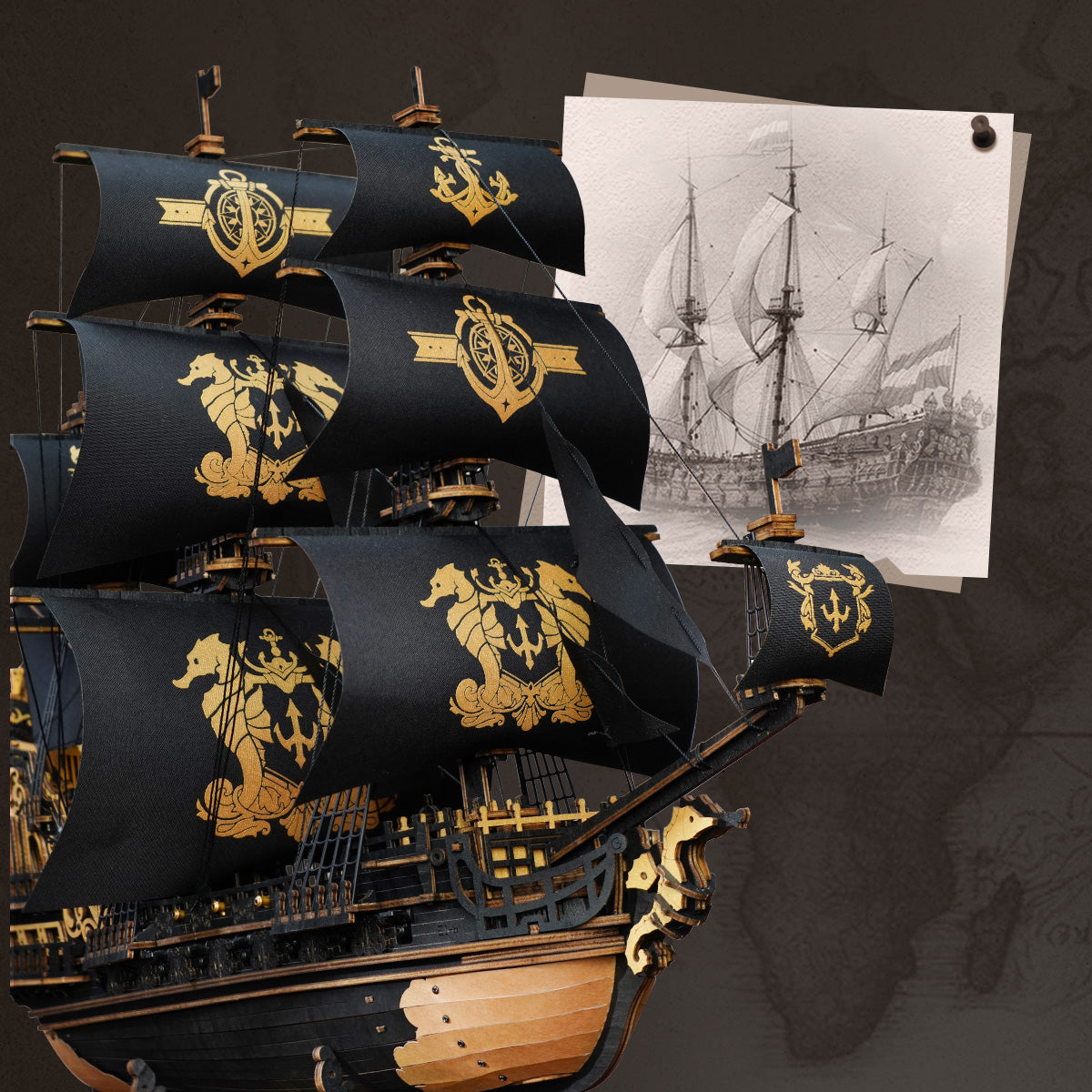 ROKR The Seahorse Barque Model Kit official product view 3