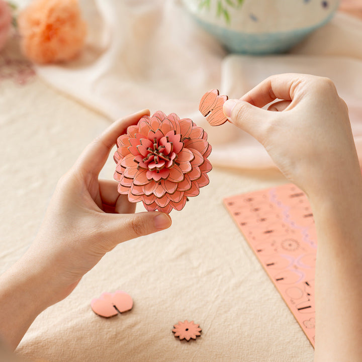Rowood Pink Dahlia Creative Kit completed product view