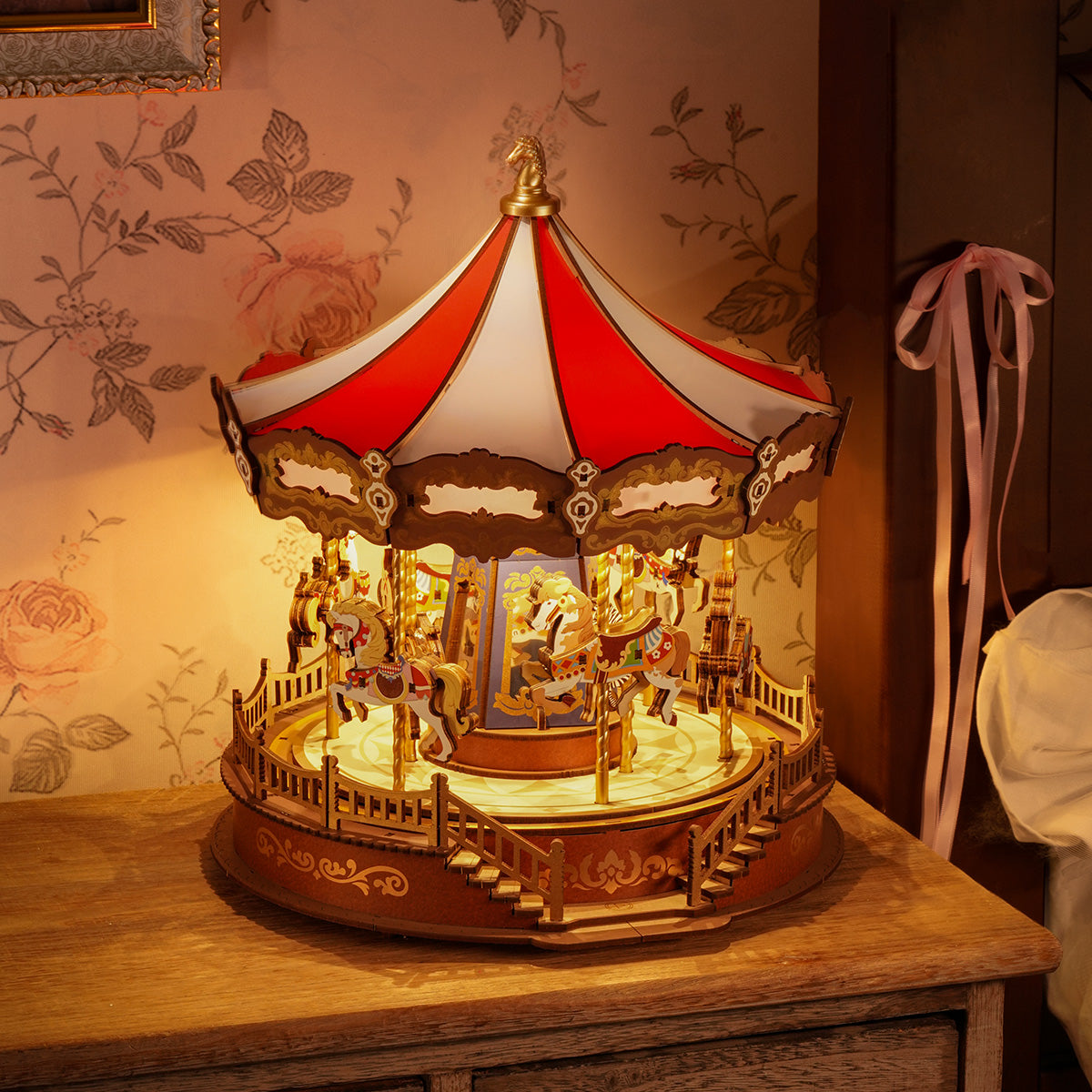 ROKR Classic Carousel Model Kit official product view 4
