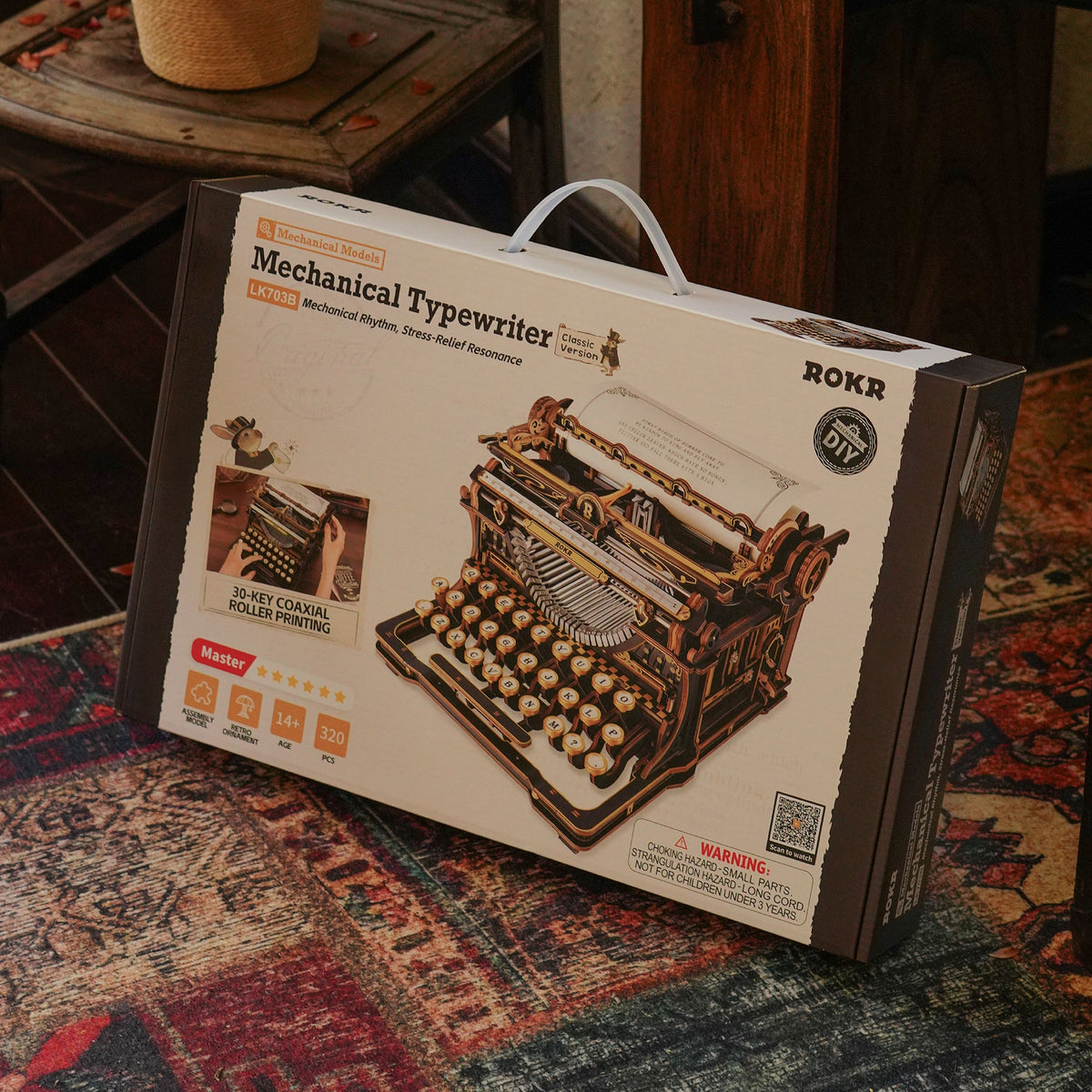 ROKR typewriter retail box