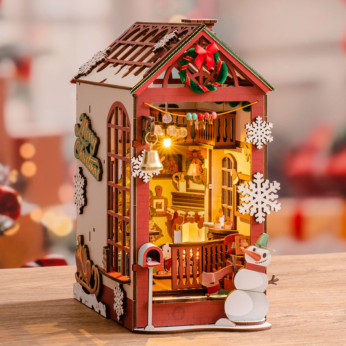 Christmas House Book Nook Kit official detail view 2