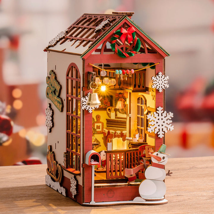 Christmas House Book Nook Kit official detail view 2