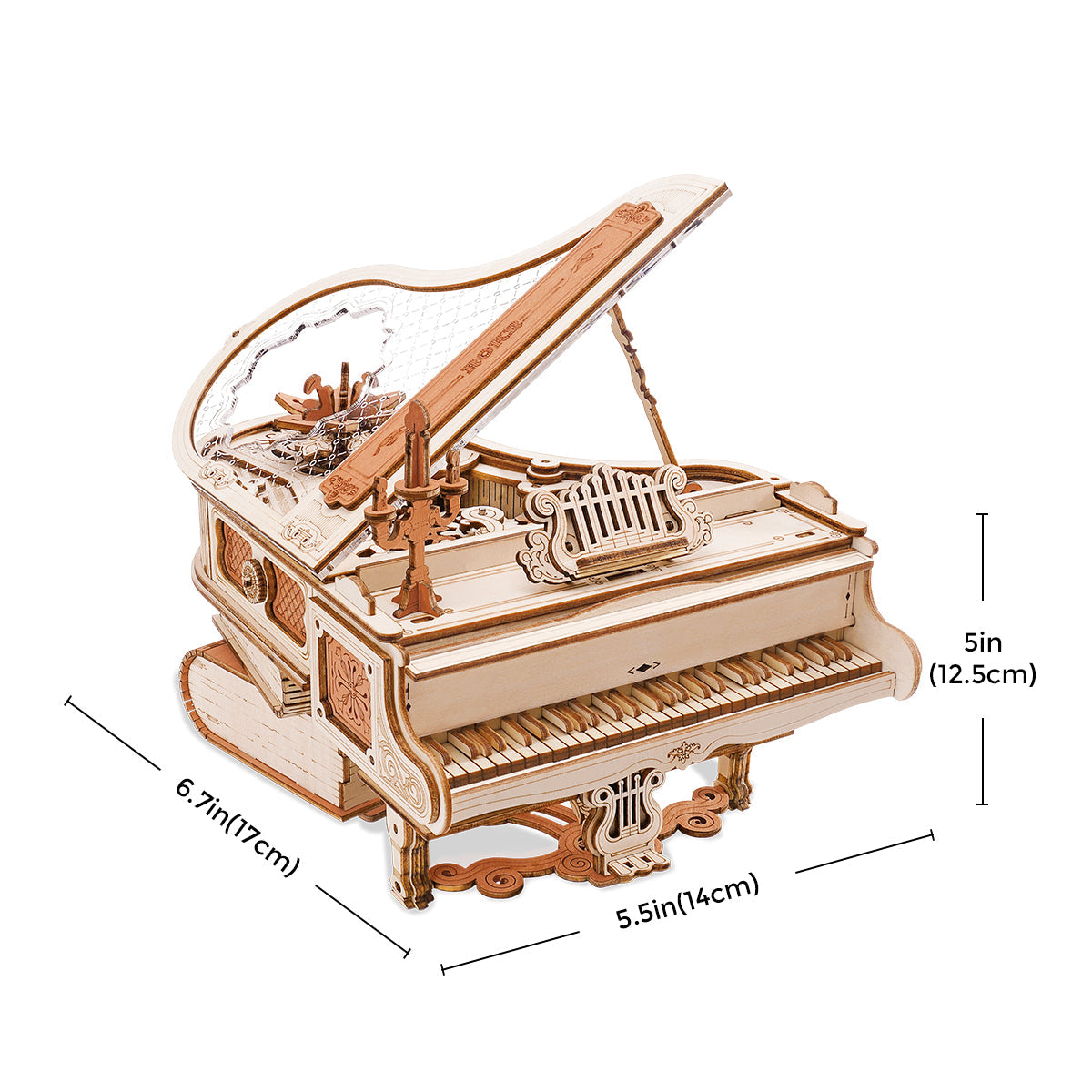 ROKR Magic Piano Music Box Kit official product view 7