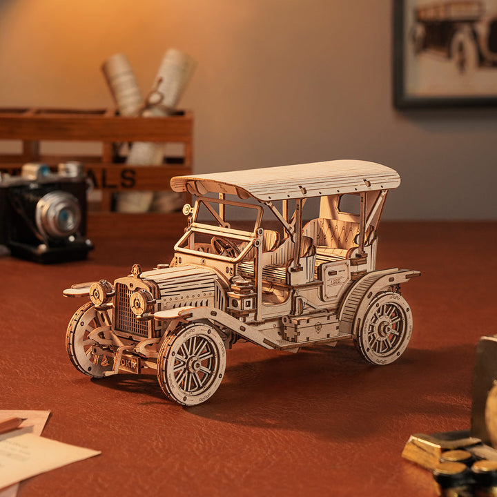 ROKR Vintage Car Model Kit completed product view