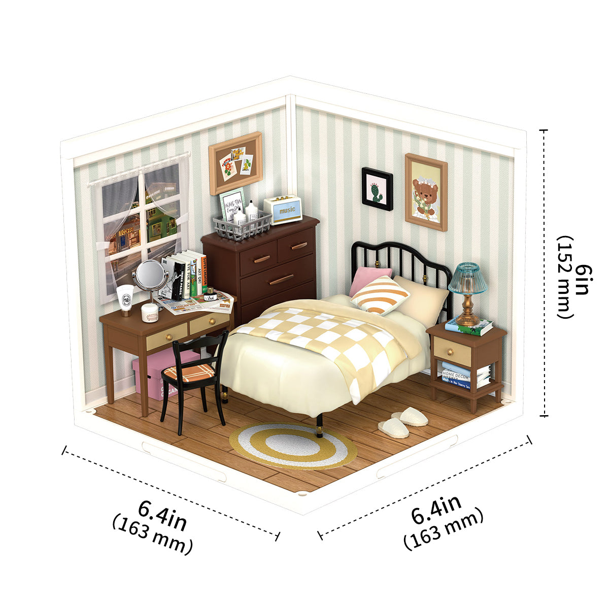 Sweet Dream Bedroom Miniature Kit official product view 5