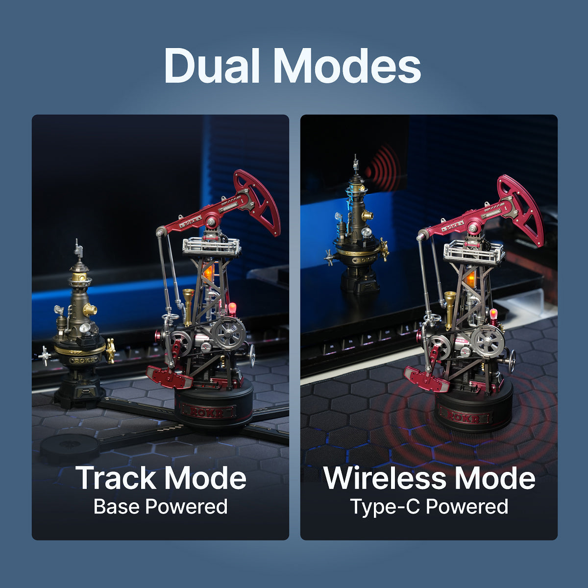 ROKR Oil Pump Jack Mechanical Model Kit official detail view 4