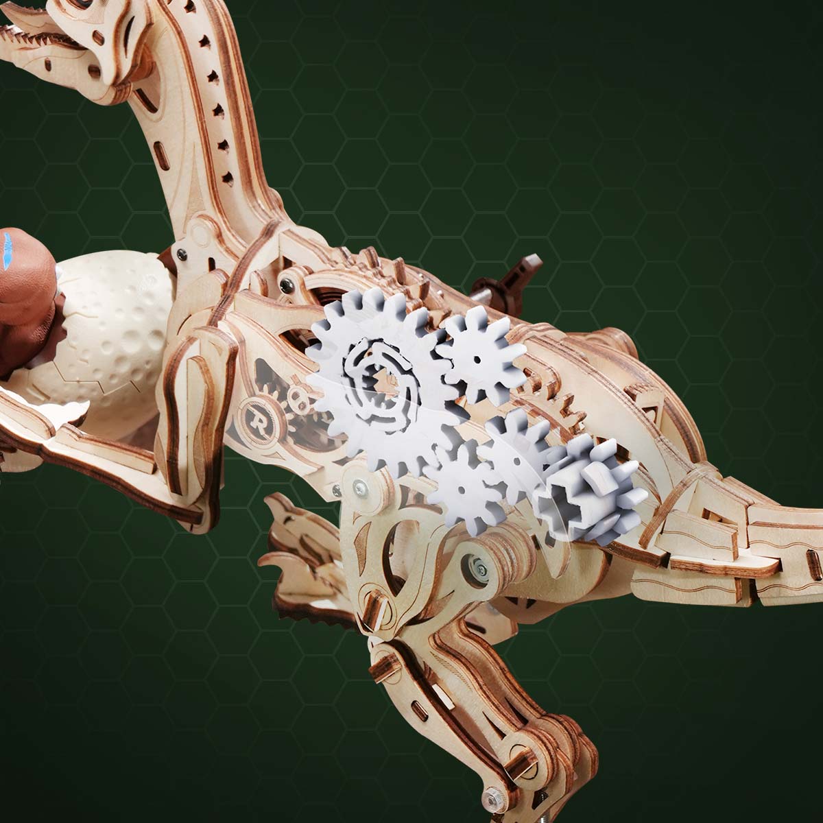 ROKR Velociraptor Mechanical Model Kit official detail view 3