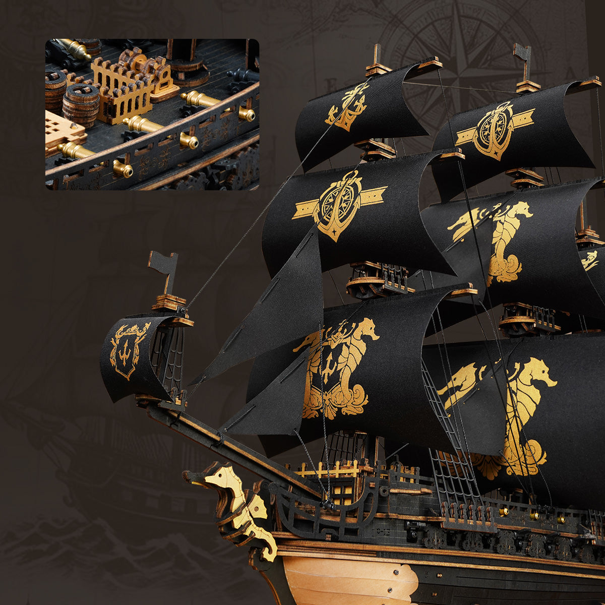 ROKR The Seahorse Barque Model Kit official product view 4