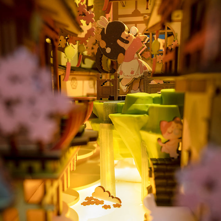 Falling Sakura Book Nook Kit official detail view 3