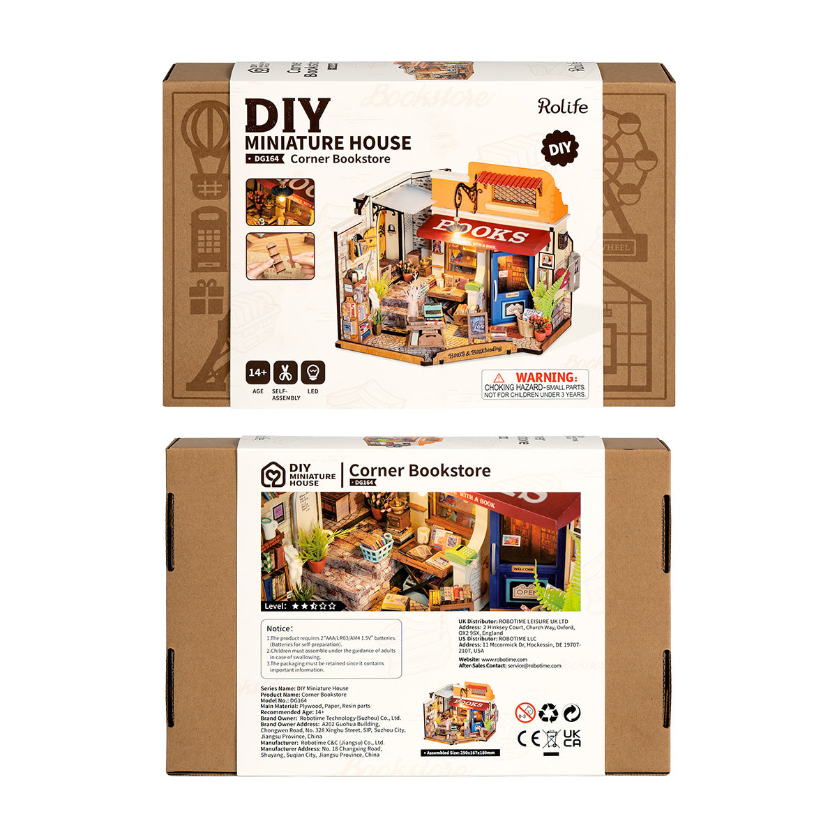 Corner Bookstore Miniature House Kit official product view 8