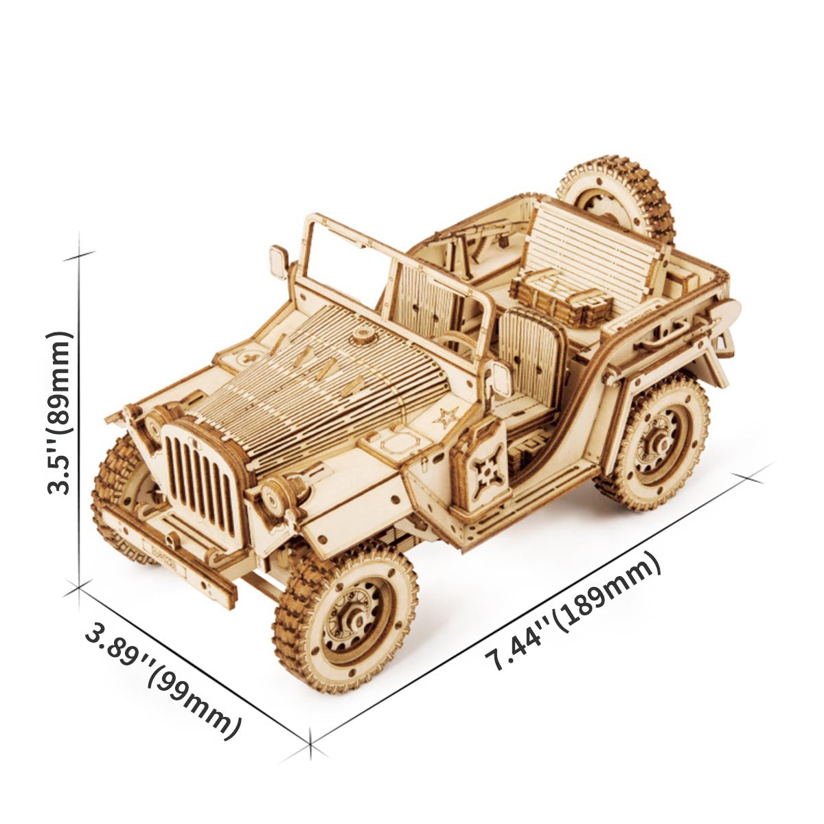 ROKR Army Jeep Model Kit official product view 6