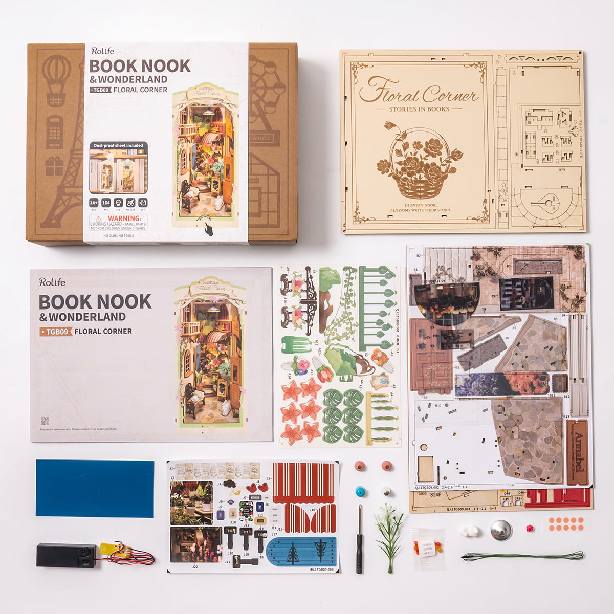 Floral Corner Book Nook Kit official detail view 3