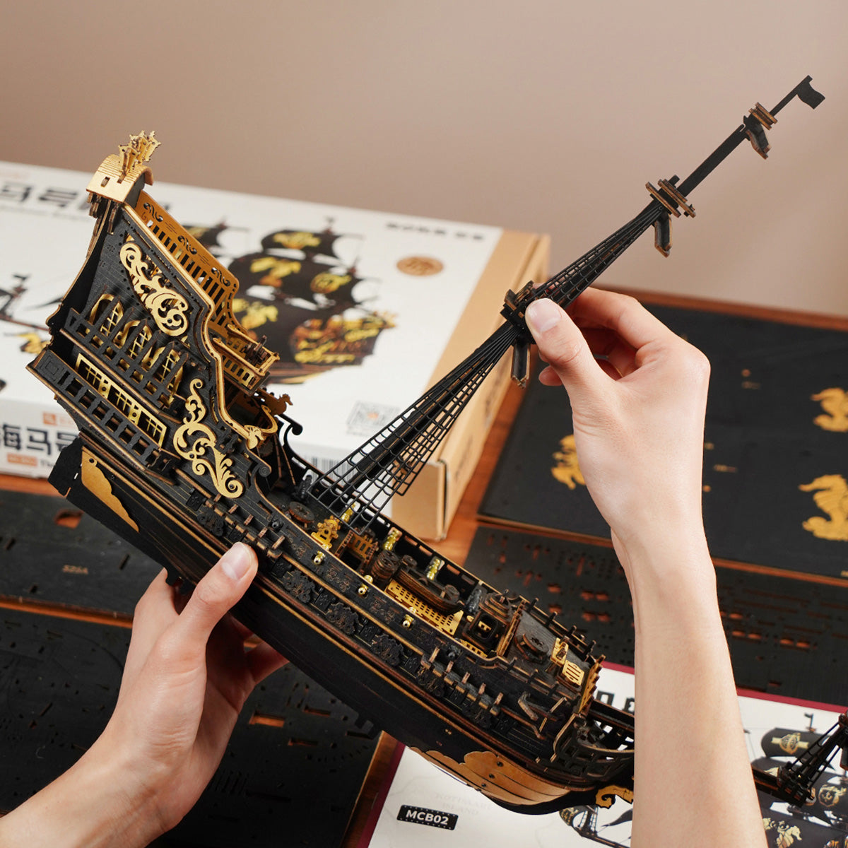 ROKR The Seahorse Barque Model Kit official product view 5