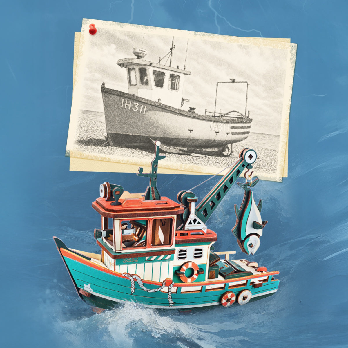 ROKR Lucky Trawler Balance Toy Kit official detail view 4