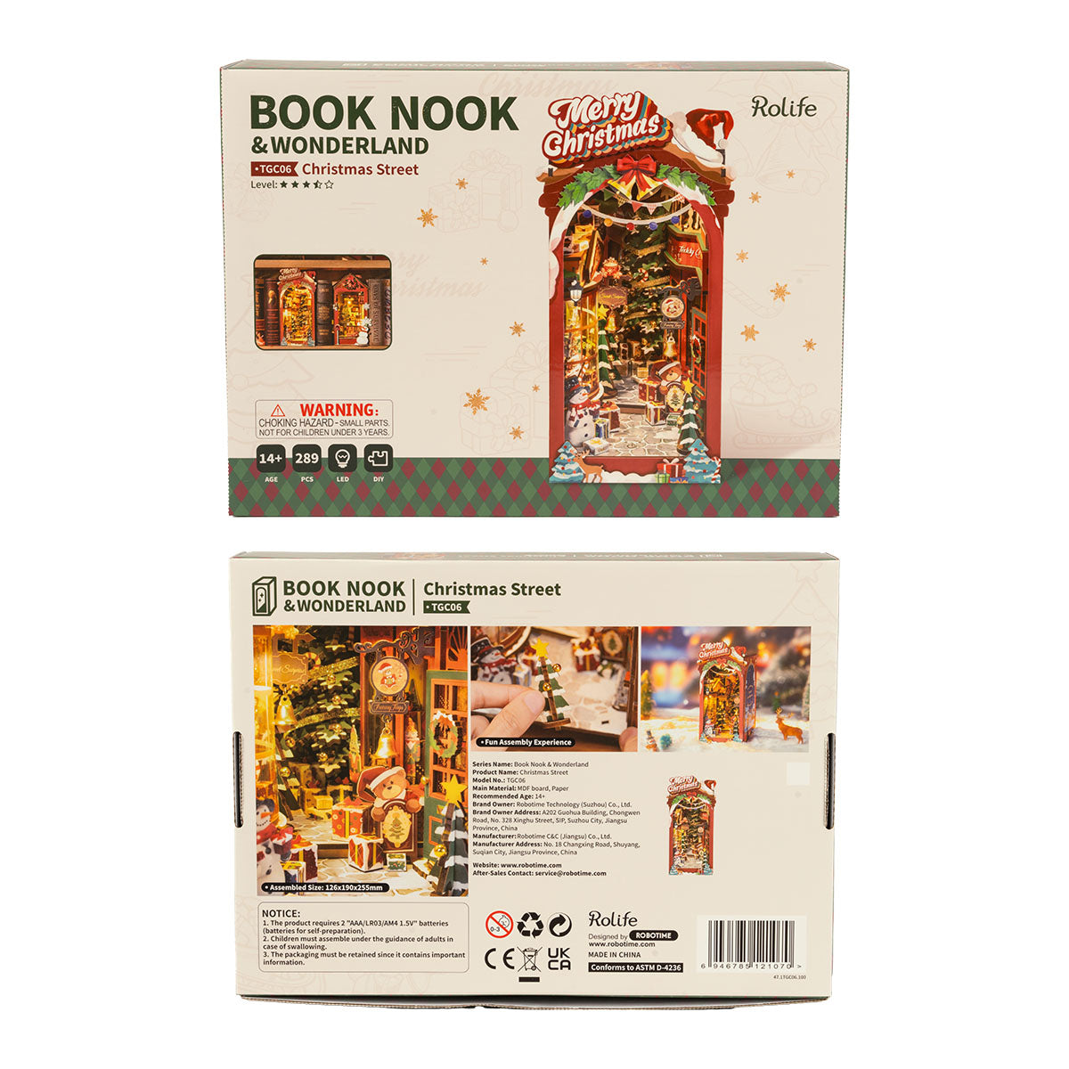 Christmas Street Book Nook Kit official detail view 8
