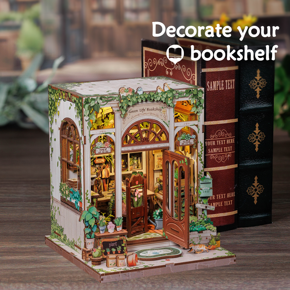 Green Life Bookshop Book Nook Kit official product view 2