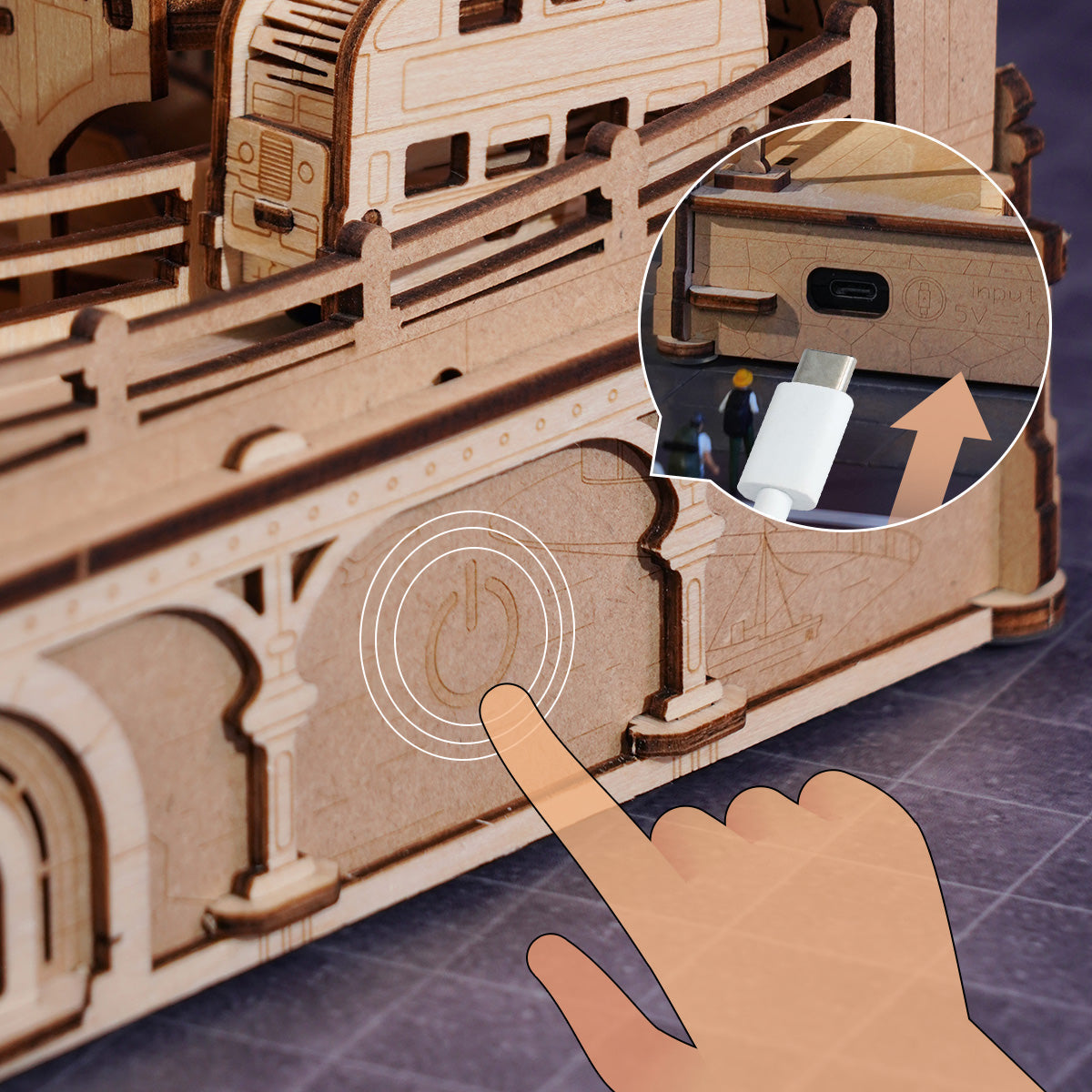 ROKR Marble Travel London Marble Run Kit official detail view 4